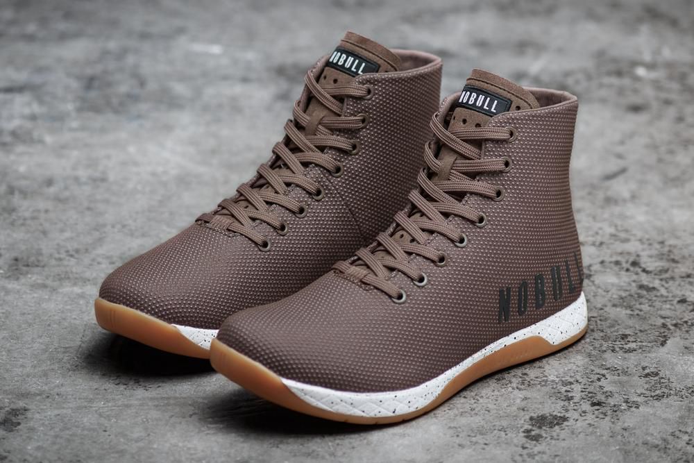 NOBULL High-Top Chestnut Superfabric Uzun Spor Ayakkabı Bayan - Çikolata - Turkiye (TIG-034716)